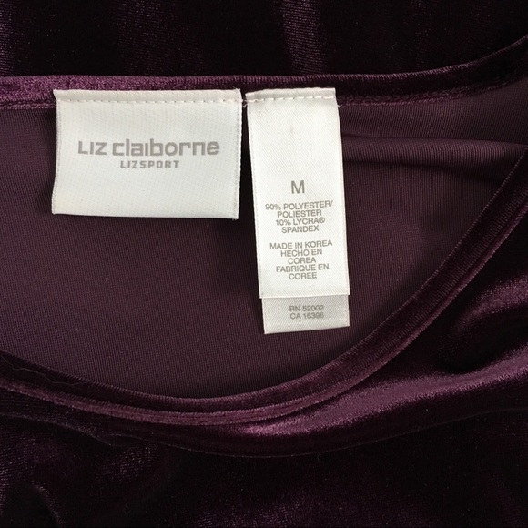 Liz Claiborne Sport Velvet Maxi Dress Purple size M - Picture 6 of 10